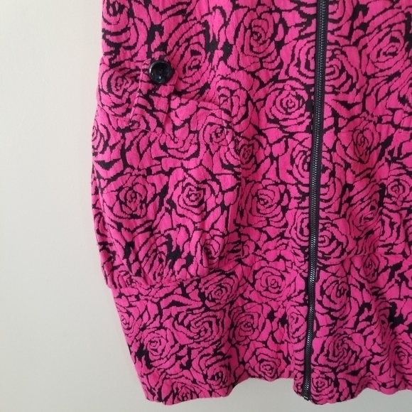 SAMUEL Dong Roses Mockneck Zippered Midi Dress Size XS - Picture 3 of 9